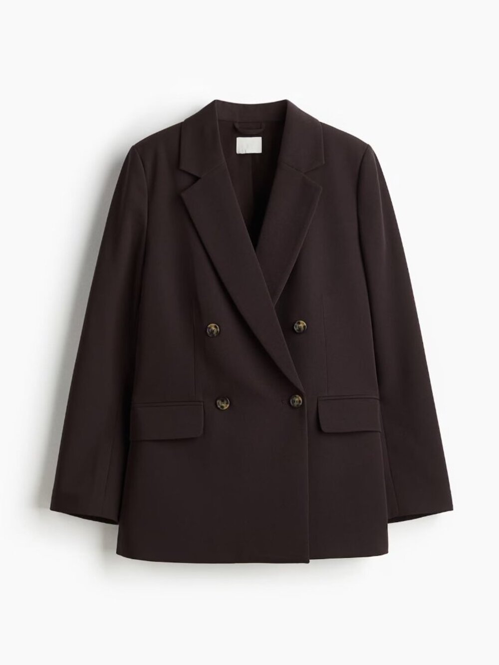 H&M I NWOT Double-Breasted Blazer Jacket, Mocha Brown
